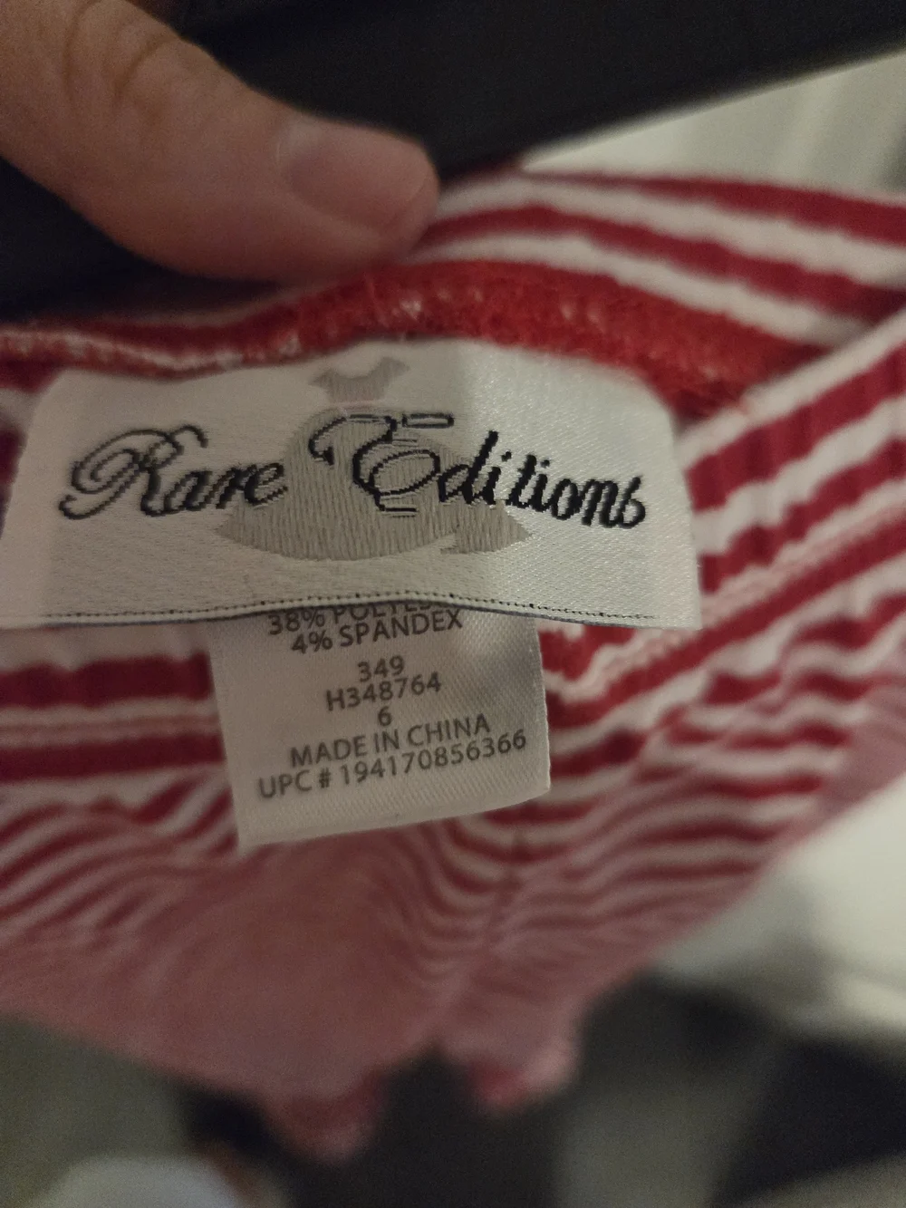 Rare Editions Red Dress with Gold Glitter Swirl